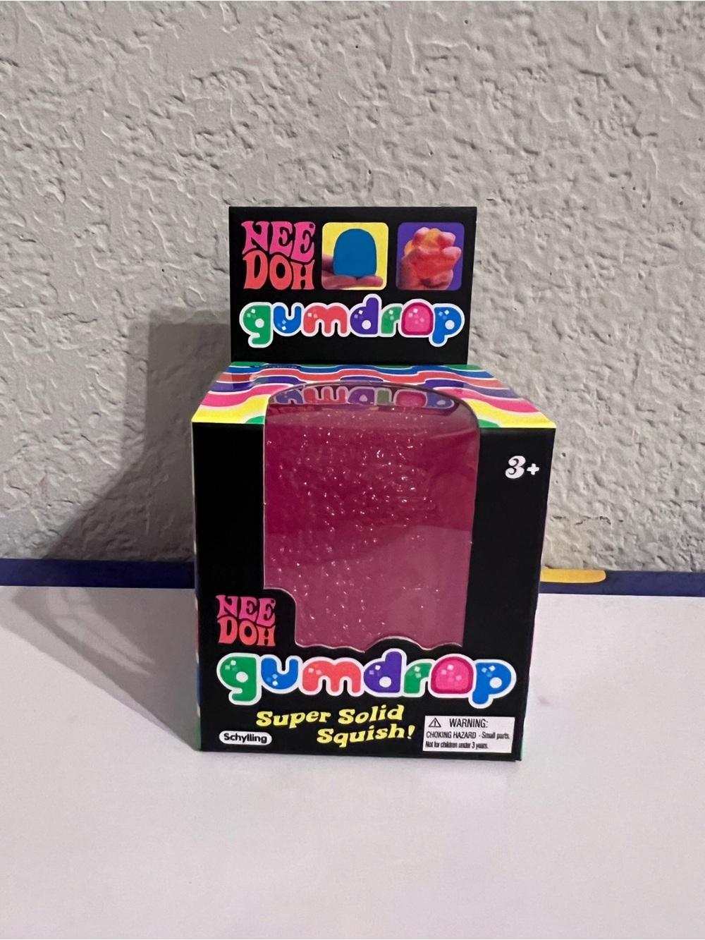 Authentic NeeDoh Gumdrop Super Solid Squish - Pink🩷🩷🩷